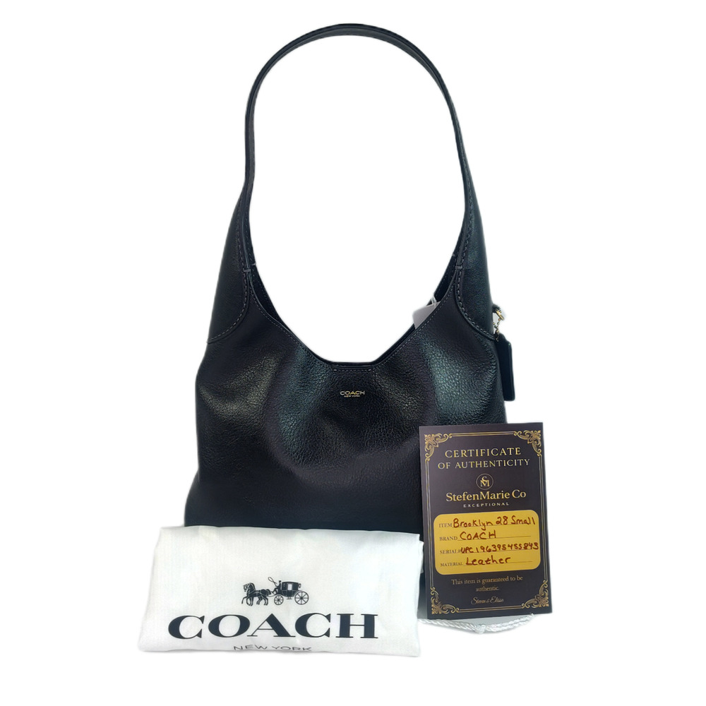 Coach Brooklyn Bag 28 in Black Leather - NWT - Picture 14 of 14